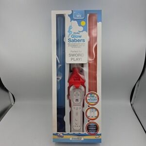 DUAL GLOW  SABERS RED & BLUE FOR WII BY DREAMGEAR BRAND NEW